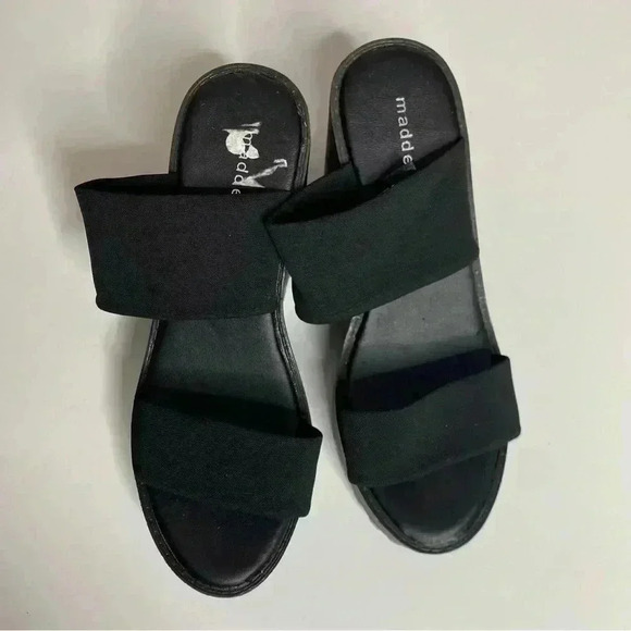 Madden Girl Platform Black Sandals - Picture 1 of 7